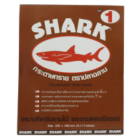 SHARK (ยกแพ็ค 60แผ่น) กระดาษทราย ขัดไม้ ตรา ปลาฉลาม กระดาษทราย แห้ง กระดาษทราย ขัดไม้ กระดาษทรายขัดแห้ง