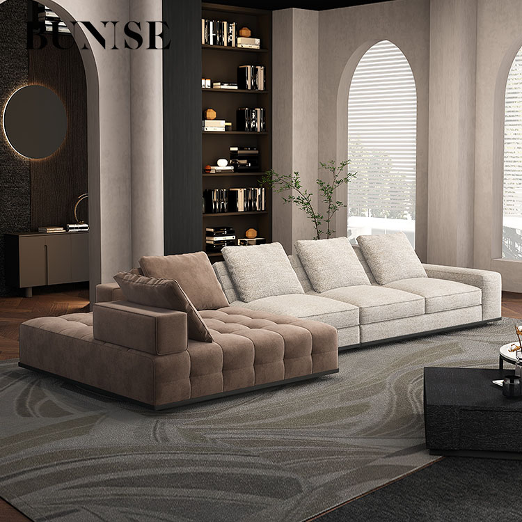 Bunise the opulent cascade minimalist sofa collection bu02 luxury fabric sofa thick soft cushion modern style tofu sofa 1-5 seater large sofa suitable for guest or customer in studio and lobby. Hotels ราคา 109,870 บาท*ส่งฟรี