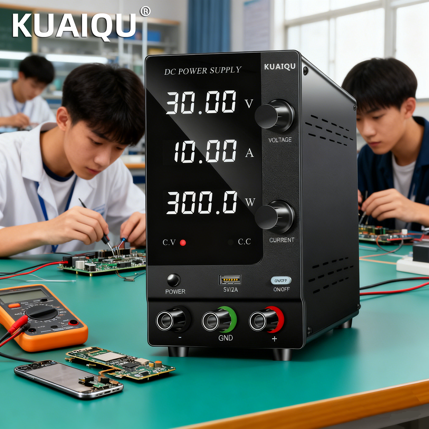 Kuaiqu Dc Power Supply 30V 60V 120V 3A 5A 10A Sps-C3010 Adjustable 4 Digits Mini Bench Power Supply Battery Power Supply with Encoder Knob Adjustment Button - ยี่ห้อ KUAIQU ราคา 1,199 บาท*ส่งฟรี