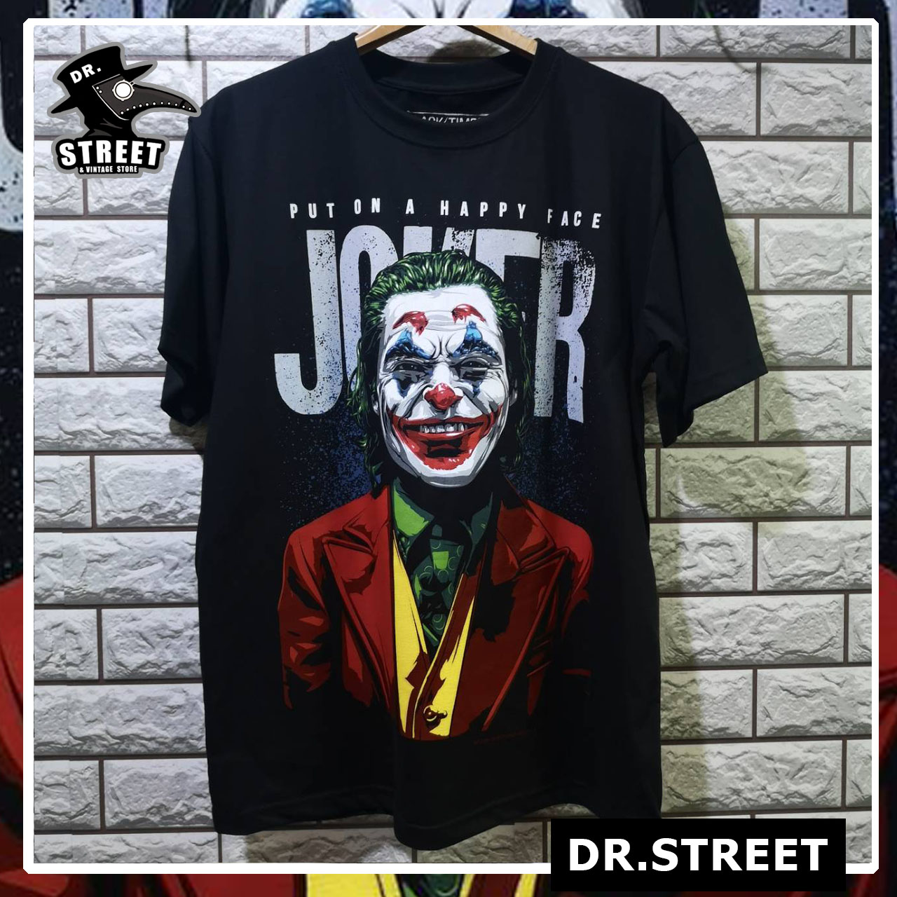 Dr.street เสื้อยืด Joker เสื้อโจ๊กเกอร์ เนื้อผ้า cotton 100% BlackTimber