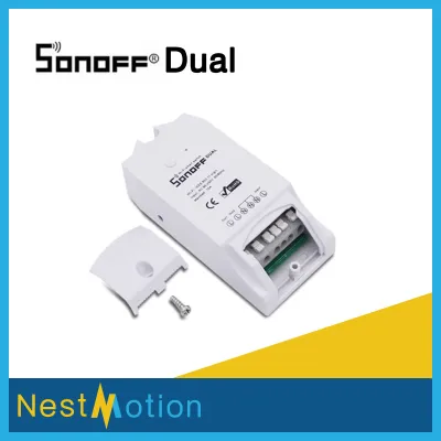 Sonoff Dual สวิตซ์ควบคุมเปิดปิดแบบ 2 ช่อง ไร้สายผ่าน Wi-Fi (iOS, Android)