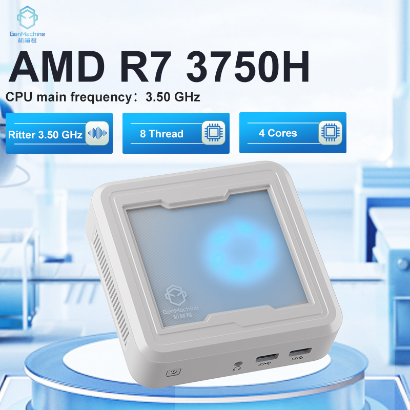 GenMachine New Mini PC Mini Desktop office computer Light AMD Ryzen 7 3750H CPU 2.3GHz-4.0GHz Windows 11 DDR4 M.2 2280 Ram Desktop AMD Gaming PC Computer ราคา 5,622 บาท*ส่งฟรี
