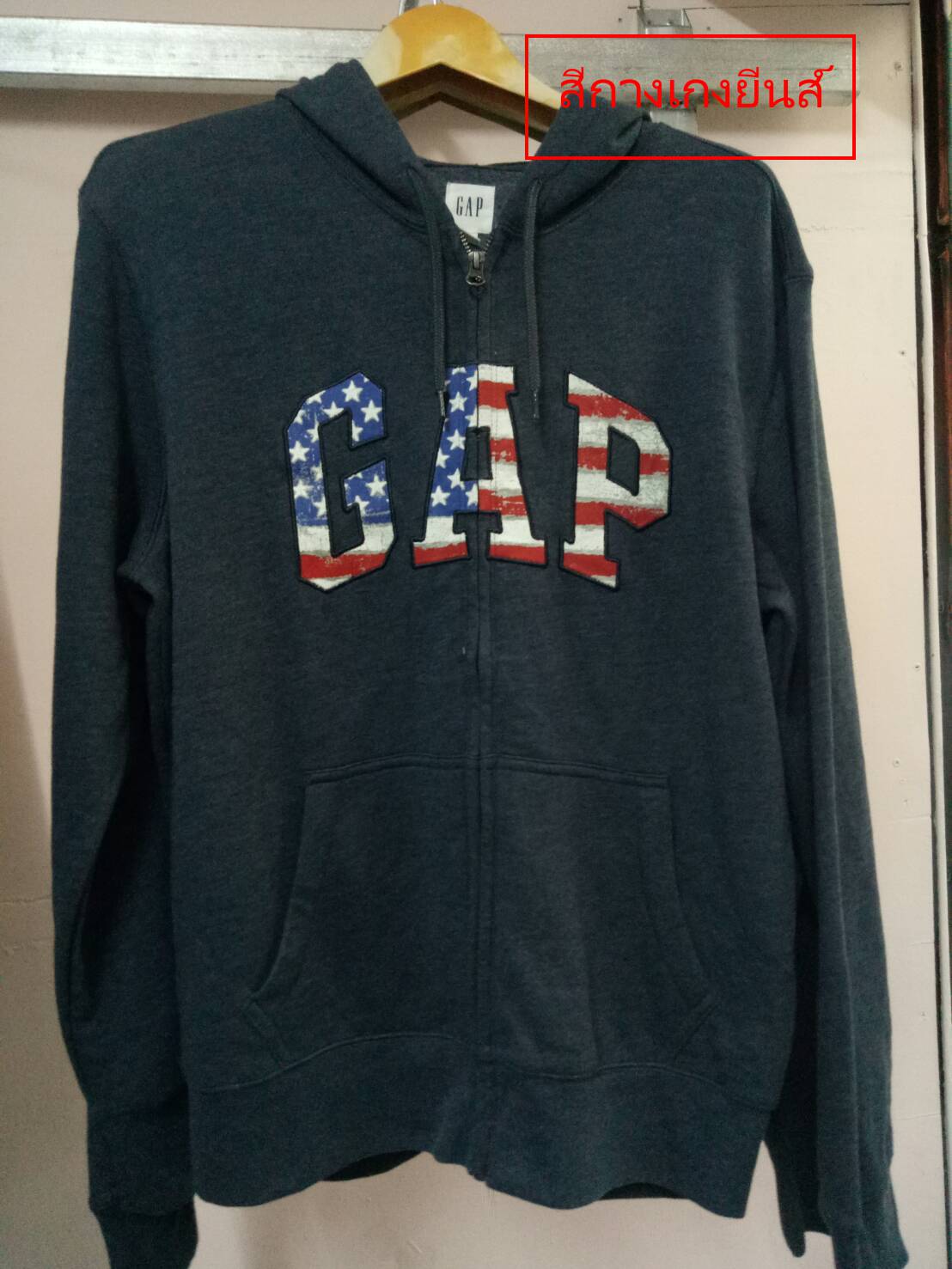 เสื้อ GAP Hoodie เสื้อฮูดแขนยาว Gap Zip Hoodie whitecream Outlet เนื้อผ้าใส่แล้วสบาย ไม่ร้อน