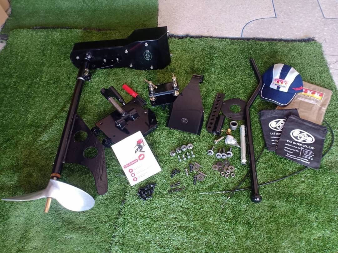 ชุดหางเรือสั้น KKK รุ่น Type-s300 หน้าแปลนใหญ่ปรับโซ่อัตโนมัติไม่ได้ เหมาะสำหรับเครื่อง9แรง ถึง 18 แรง ราคา 10,110 บาท*ส่งฟรี