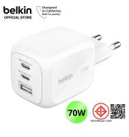Belkin WCH/016/018 หัวชาร์จขากลม มาตรฐาน มอก. ไทย ชาร์จเร็ว 67/70/100 วัตต์ จ่ายไฟ 3 ช่องพร้อมกัน