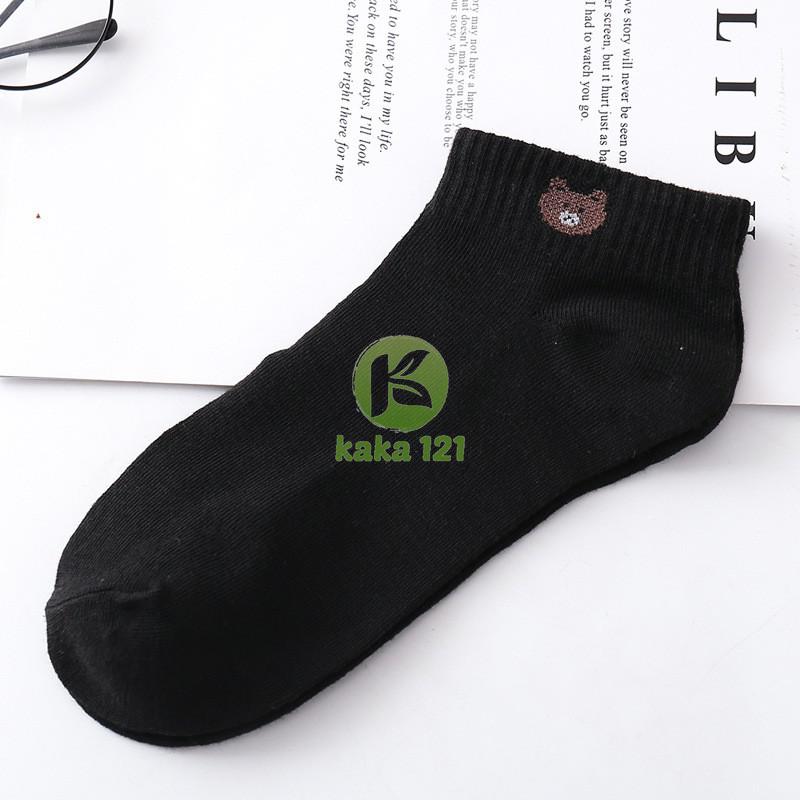 ถุงเท้า ถุงเท้าข้อสั้น ถุงเท้าเกาหลี ถุงเท้าหมี ถุงเท้าน่ารัก ลายหมีถุงเท้าแฟชั่น kk kk99
