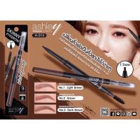 Ashley Skinny Eyebrow Pencil ดินสอเขียนคิ้วสลิมพร้อมแปรงปัดคิ้ว