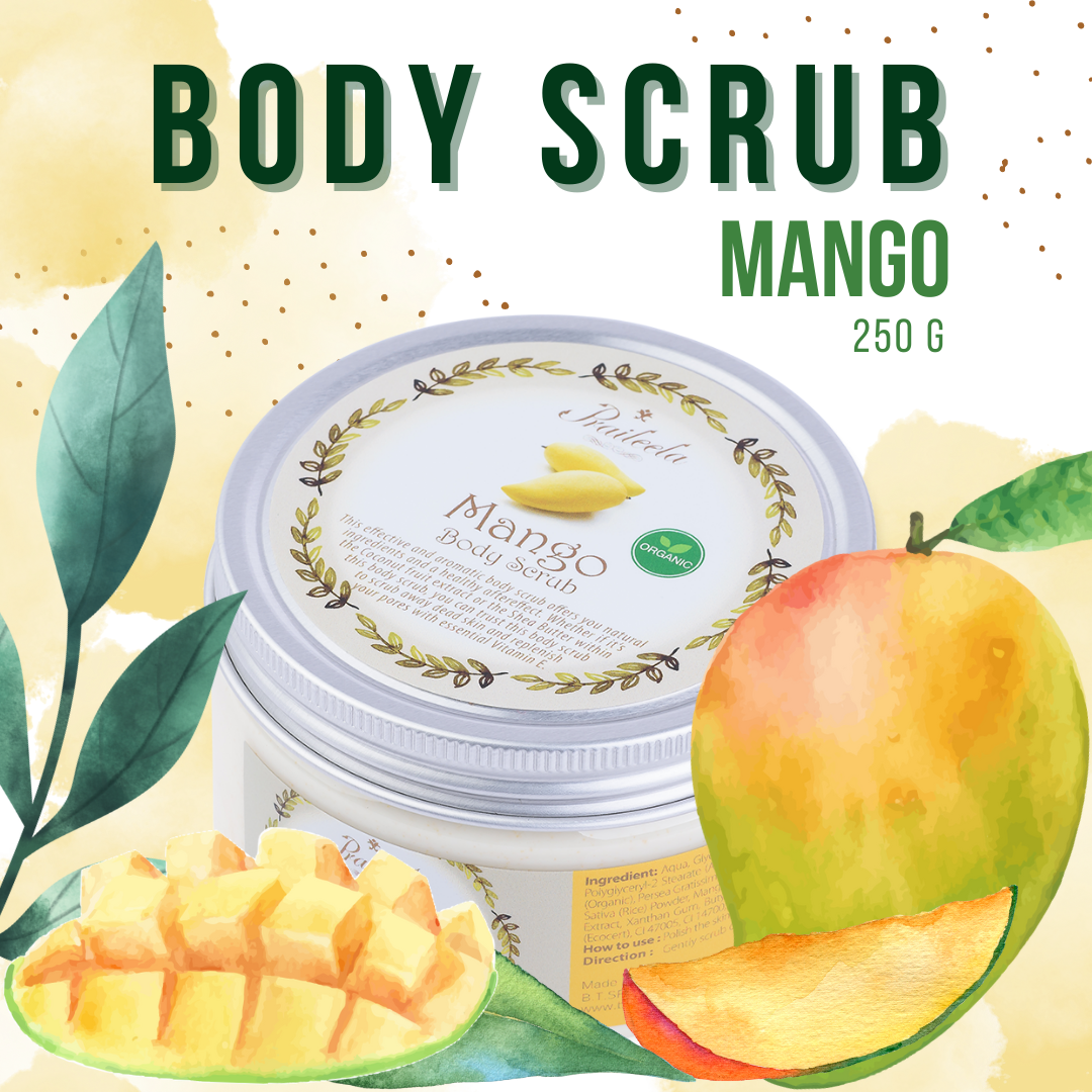 Praileela Organic Mango body scrub ราคา 380 บาท*ส่งฟรี