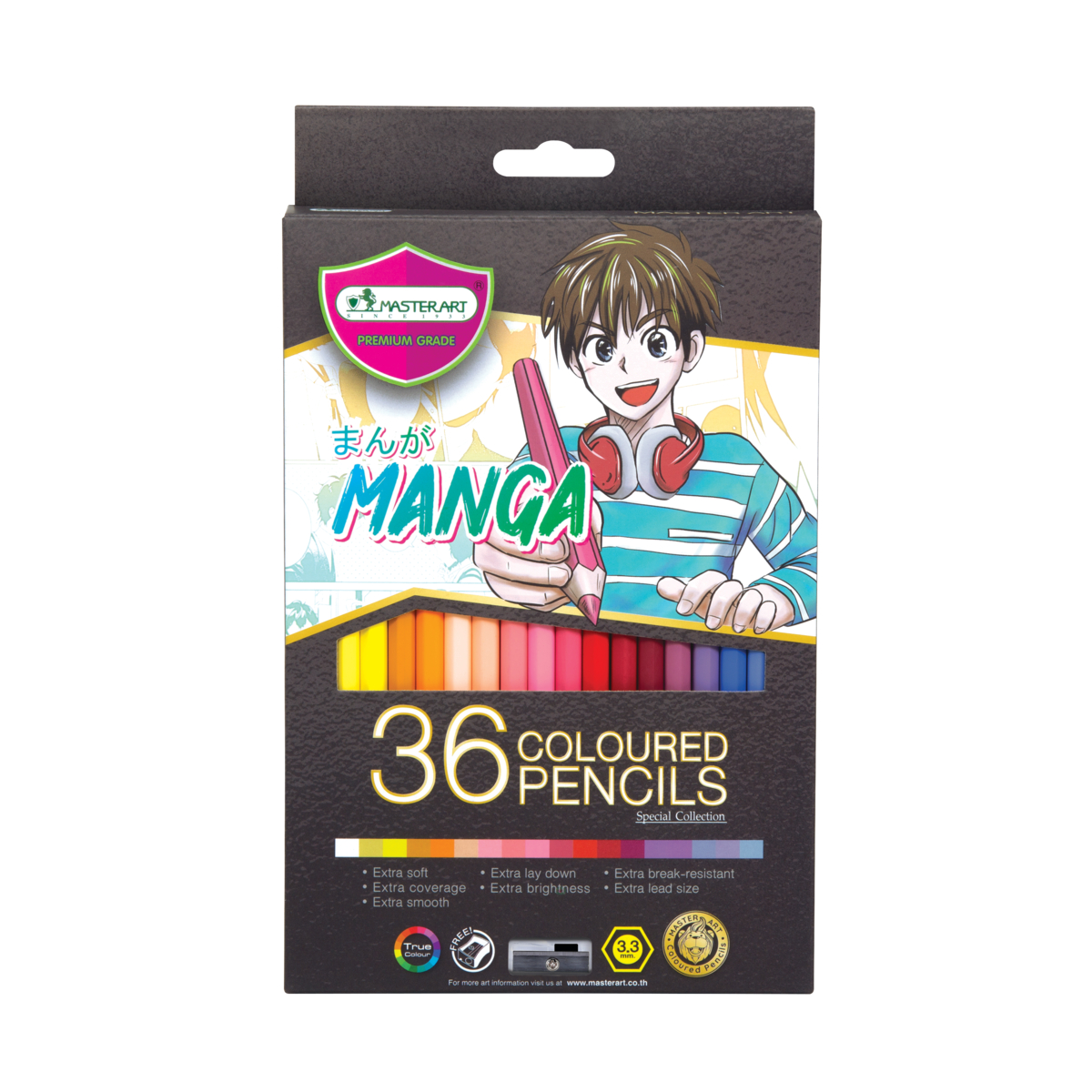 Master Art มาสเตอร์อาร์ต สีไม้ ดินสอสีไม้ แท่งยาว 50 สี รุ่นมังงะ Special Collection