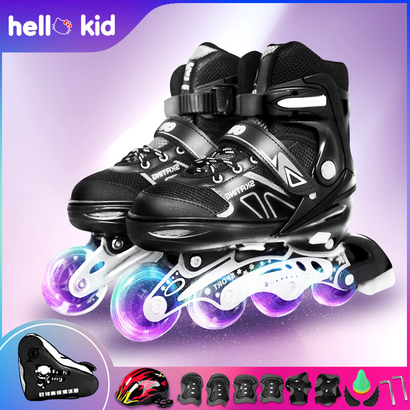 In-line Skate รองเท้าอินไลน์สเก็ต รองเท้าสเก็ตสำหรับเด็กของเด็กหญิงและชายRoller Blade Skate size S M L ฟรีของแถม