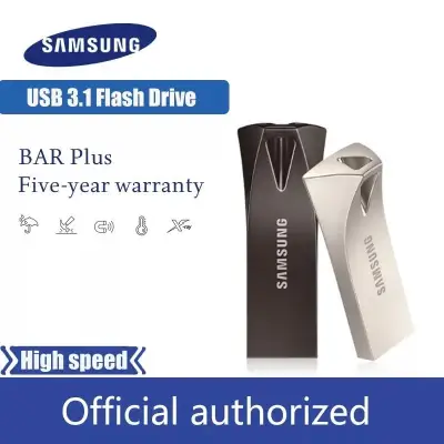 SAMSUNG USB Flash Drive Disk การ์ดหน่วยความจำการ์ด128GB USB 3.1 Metal Mini Pen Drive Pendrive Memory Stick Storage Device U Disk อุปกรณ์จัดเก็บข้อมูลดิสก์ U