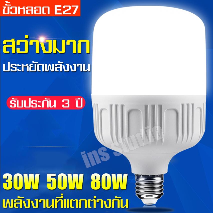 หลอดไฟ ขั้วE27 หลอดไฟ LED Bulb Light ทรงกระบอก