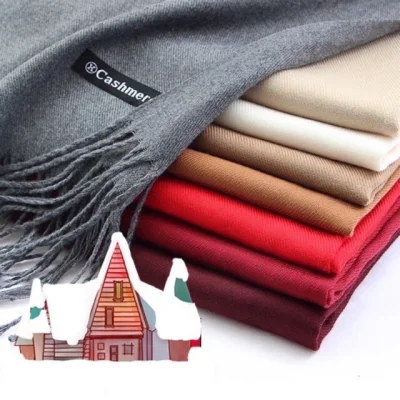 Cashmere scarf ผ้าพันคอ ผ้ากันหนาว ผ้าคลุมไหล่ แคชเมียร์ สีพื้น