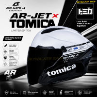*ชิลด์ติดหมวกสีใส* หมวกกันน็อค BILMOLA AR-JET X TOMICA / ลายปกติ แว่น2ชั้น รุ่นใหม่สุด