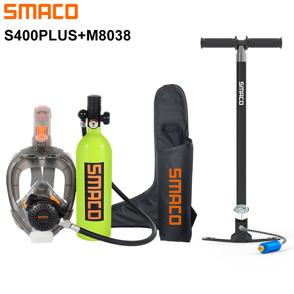 อุปกรณ์กีฬาและกิจกรรมกลางแจ้ง SMACO S400Plus submersible อุปกรณ์ดำน้ำลึกดำน้ำอุปกรณ์ดำน้ำสำหรับ neu ดำน้ำมินิถังออกซิเจนกระบอก South Water Breathing อุปกรณ์เสริม 1L ราคา 11,569 บาท*ส่งฟรี