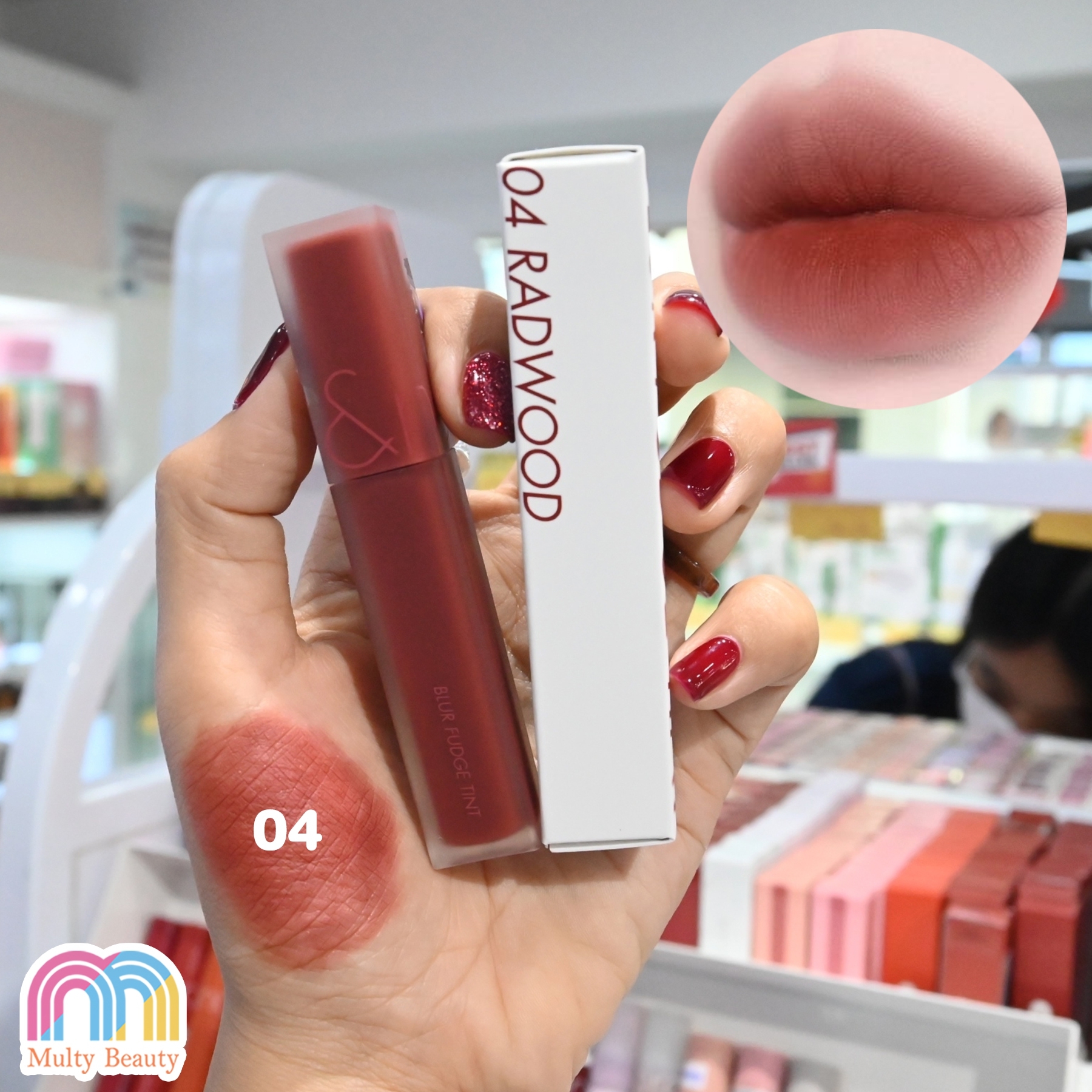 Rom&Nd Blur Fudge Tint romand ลิป ลิปทินท์ ทินท์เบลอ เนื้อกำมะหยี่ สีสวย ติดทน