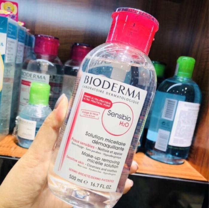 รุ่นล่าสุด Bioder ma Sensibio H2O เช็ดเครื่องสำอาง สำหรับผิวแพ้ง่าย สำหรับผิวผสม-ผิวมัน 500 ml