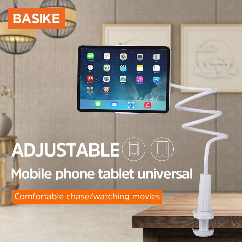 Basike แท่นวางโทรศัพท์พับเก็บได้ ,สนับสนุน 12 นิ้ว iPad Pro หนาฐานซิลิโคนป้องกันเหมาะสำหรับ Samsung OPPO VIVO Huawei สากล