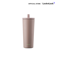 LocknLock แก้วเก็บอุณหภูมิเคลือบเซรามิก Pop Up Straw ความจุ 740ml. รุ่น LHC4156
