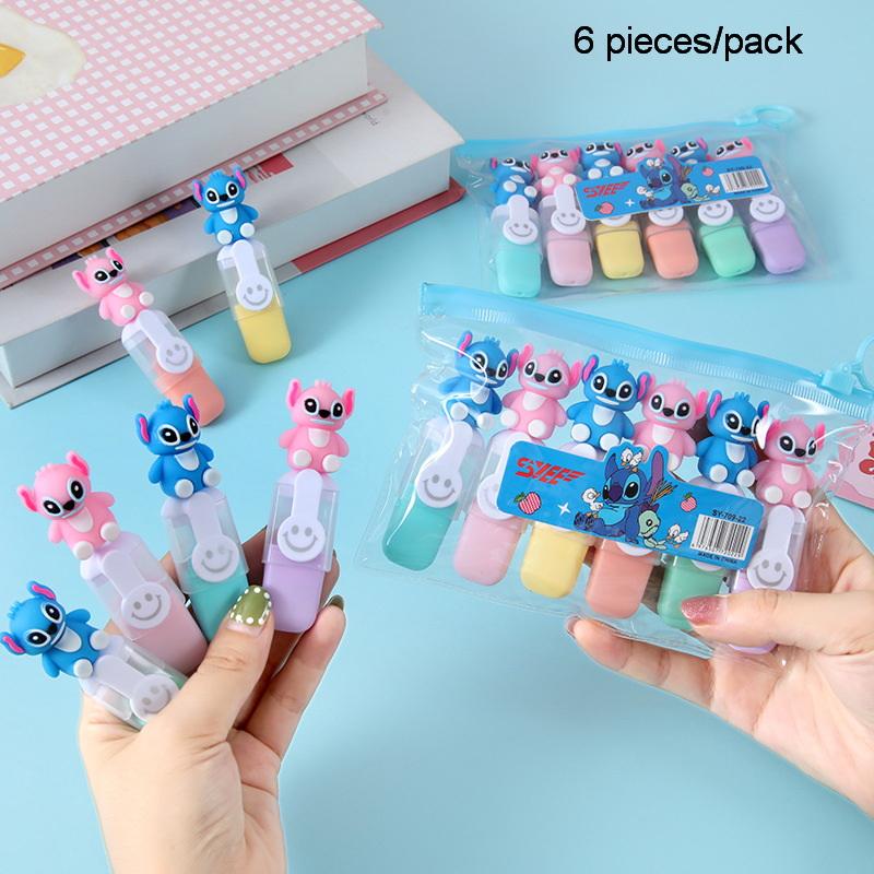 น่ารัก Lilo Stitch Plush PUSH PUSH กระเป๋าดินสอเก็บของบนโต๊ะกระเป๋าเครื่องเขียนโรงเรียนสำนักงานกระเป๋าสตางค์ของเล่นเด็กของขวัญ