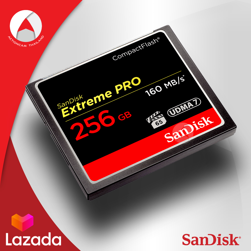 SanDisk Extreme Pro Compact Flash CF Card 256GB Speed 160MB/s Write140MB/s (SDCFXPS_256G_X46) เมมโมรี่ การ์ด แซนดิส อุปกรณืจัดเก็บข้อมูล กล้อง กล้องถ่ายภาพ กล้องโปร กล้องDSLR กล้อง