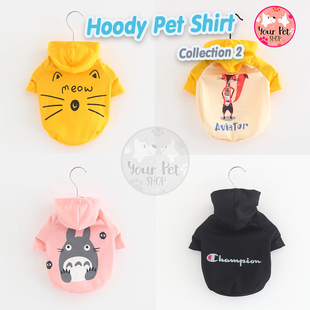 Hoody Pet Shirt Collection 2 เสื้อผ้าสัตว์เลี้ยง ผ้า Cotton แบบมีฮูด เสื้อหมา เสื้อแมว เสื้อสุนัข by Your Pet Shop