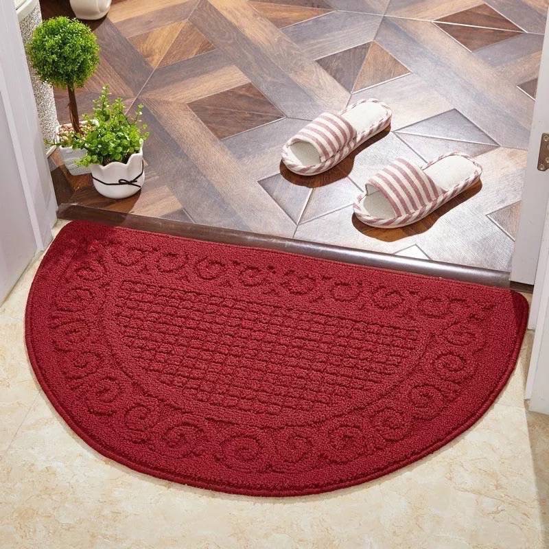 พรม พรมเช็ดเท้า ครึ่งวงกลม (สินค้าพร้อมส่ง)มี 2 ขนาด 40x63 CM.และ 48x78 CM. พรมเช็ดเท้า 3D พรมเช็ดเท้า ผ้าเช็ดเท้า ที่เช็ดเท้า พรมซับน้ำ
