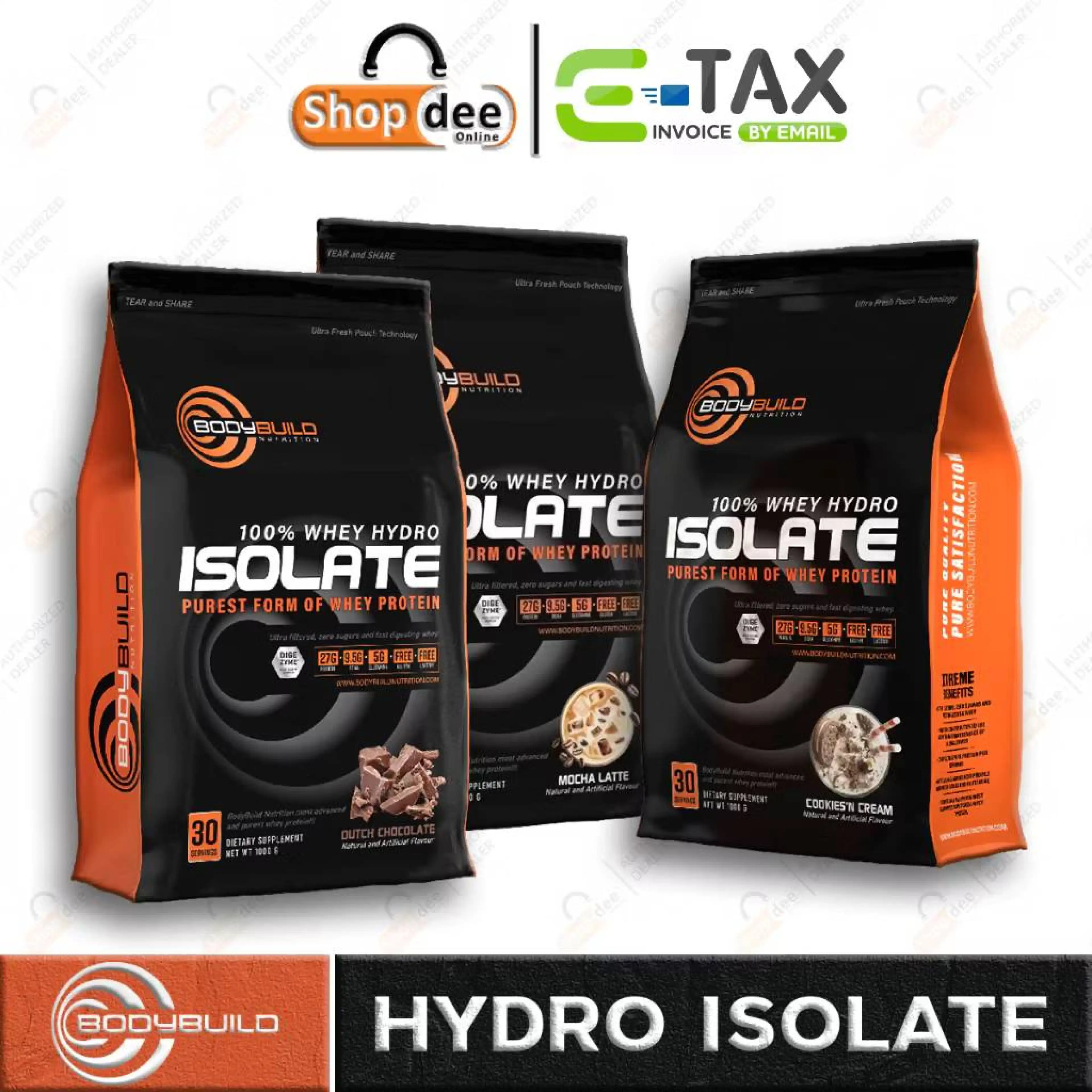 Bodybuild Nutrition 100% Usa Whey Hydro Isolate + Digezyme Whey Protein Hydro Isolate 1 kg (30 Scoops)