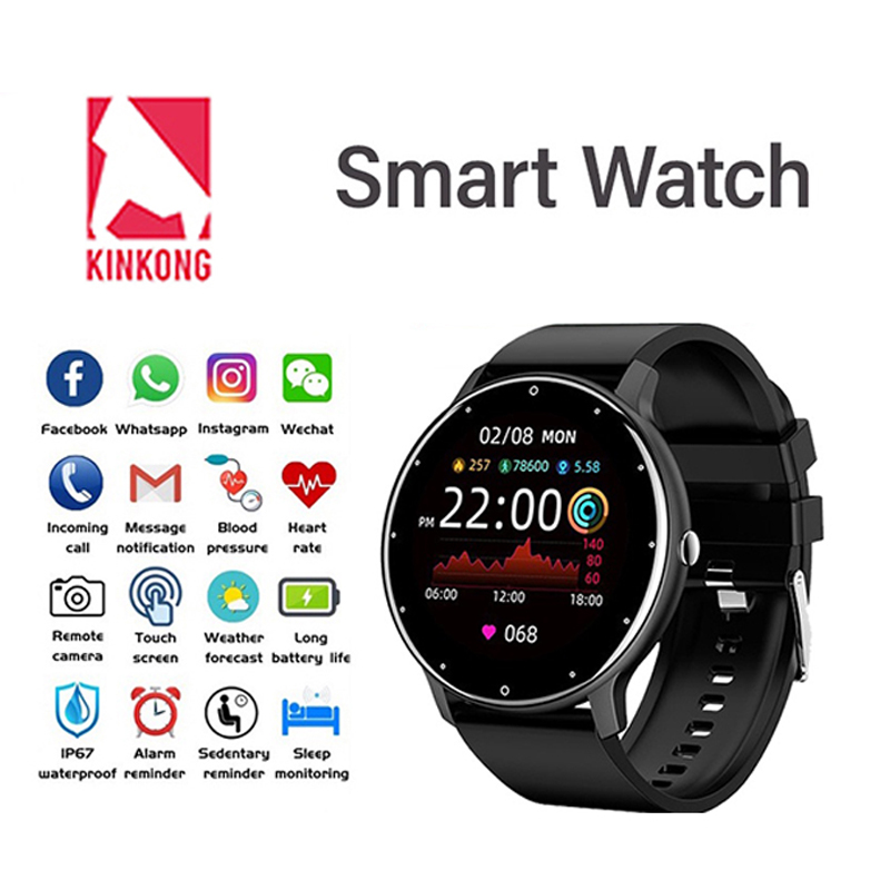 Kinkongสมาร์ทวอทช์ แท้ ของแท้ สมาร์ทวอทช์ 2022นาฬิกา smart watch กันน้ำ Heart Rate จอสัมผัส แท้ จอสัมผัส กันน้ำนาฬิกาออกกำกายนาฬิกาวัดชีพจรนาฬิกานับก้าวการตรวจสอบกีฬใช้ได้กับ Android และ ios ราคา 1,352 บาท*ส่งฟรี