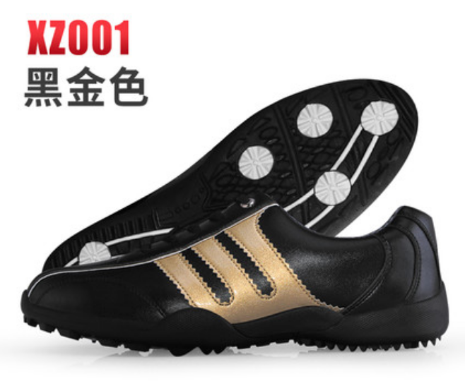EXCEED รองเท้ากอล์ฟหนัง PGM XZ001 (ดำแถบทอง)