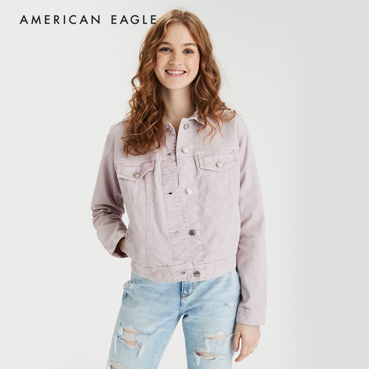 American Eagle CORDUROY JACKET เสื้อ เเจ็คเก็ค ผู้หญิง กันหนาว (038-2671-615)
