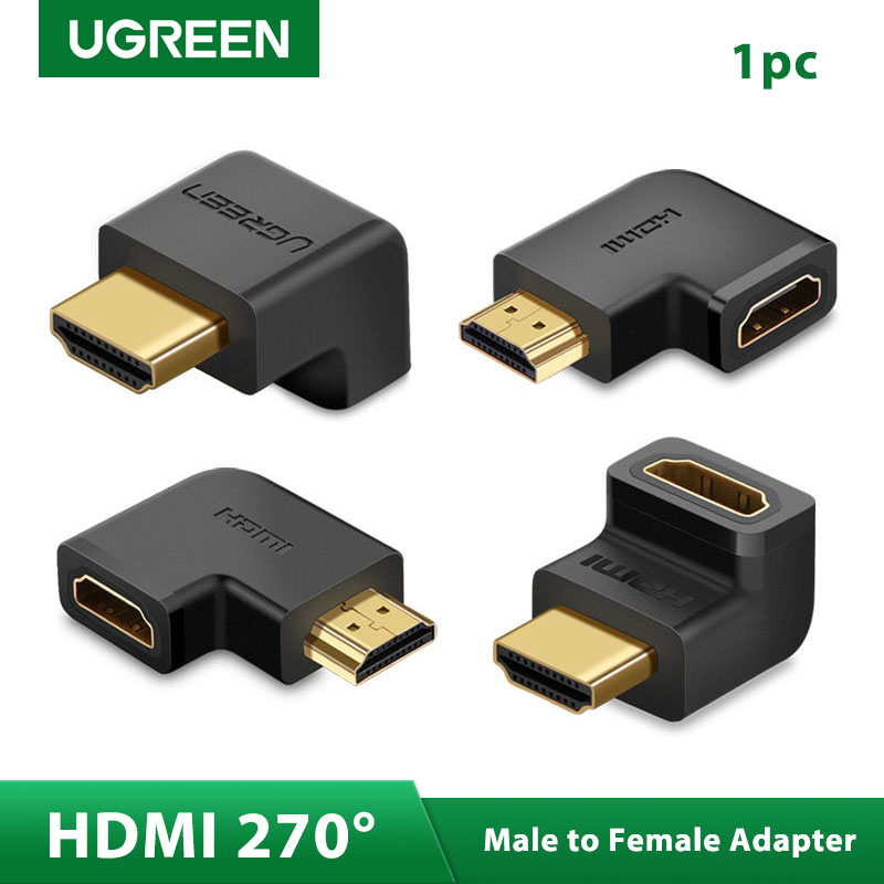 UGREEN HDMI พอร์ตเตอร์ตัวเมียตัวผู้ครั้นจะเอามุม 270 องศา-ระหว่างประเทศ
