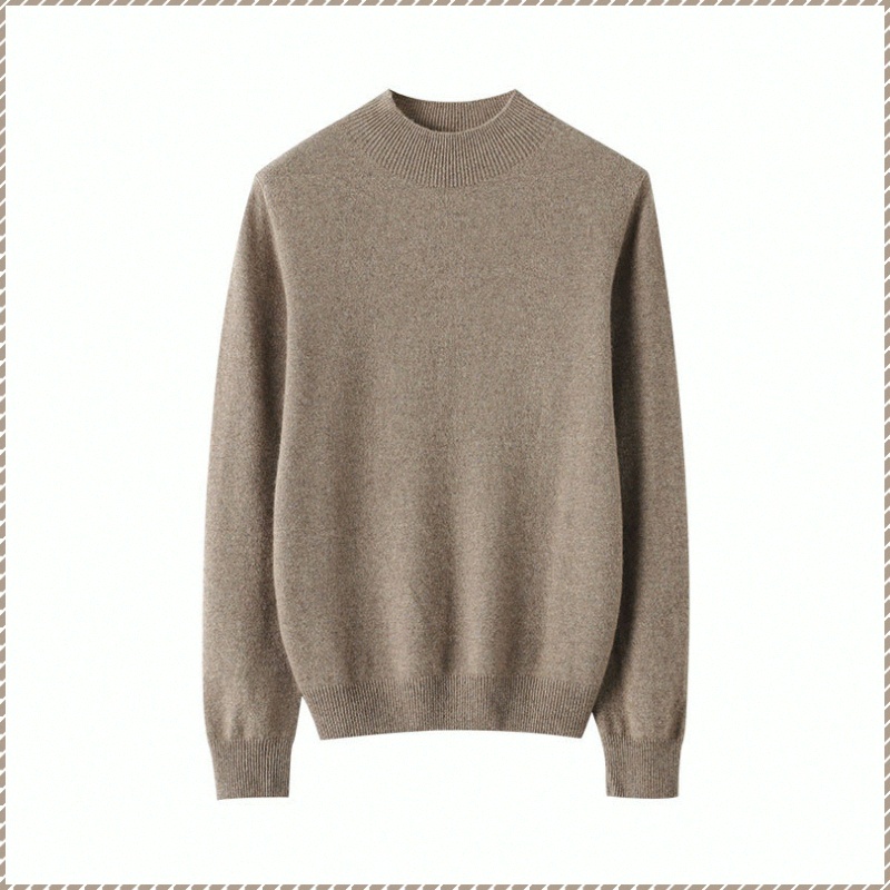 เสื้อผ้าแฟชั่นสตรี เสื้อสเวตเตอร์แคชเมียร์, เสื้อสเวตเตอร์ถักแคชเมียร์สีทึบ, เสื้อสเวตเตอร์ถักหลวมครึ่งตัว