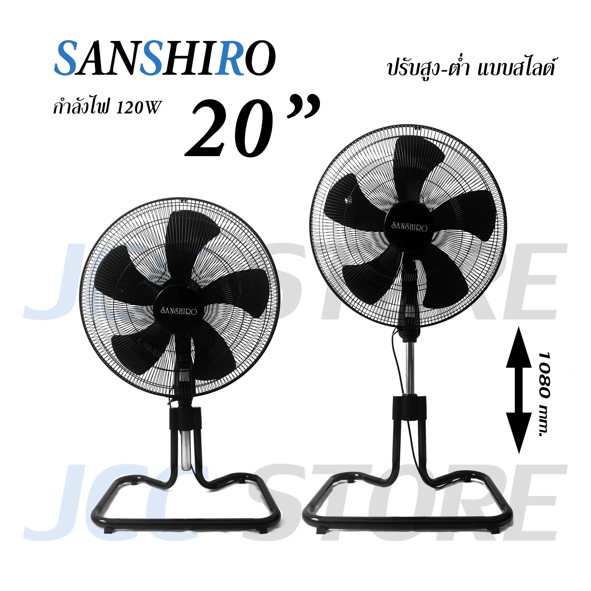 พัดลม 20 นิ้ว Sanshiro Fan Turbo 2021 รับประกัน 2 ปี