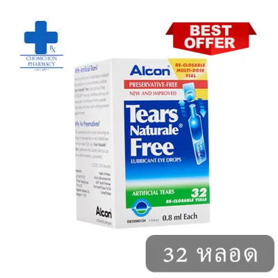Alcon (32 Tabs) น้ำตาเทียม หยอดตา / Alcon Tears Natural Free Lubricant Eye Drops (32 Tabs/box)