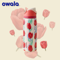 🍀ของแท้ 100%🍀Owala FreeSip 24oz 32oz，มีฟาง เหมาะสำหรับเล่นกีฬา เดินทาง และไปโรงเรียน บ้าน รถยนต์ กลางแจ้ง ปราศจาก BPA