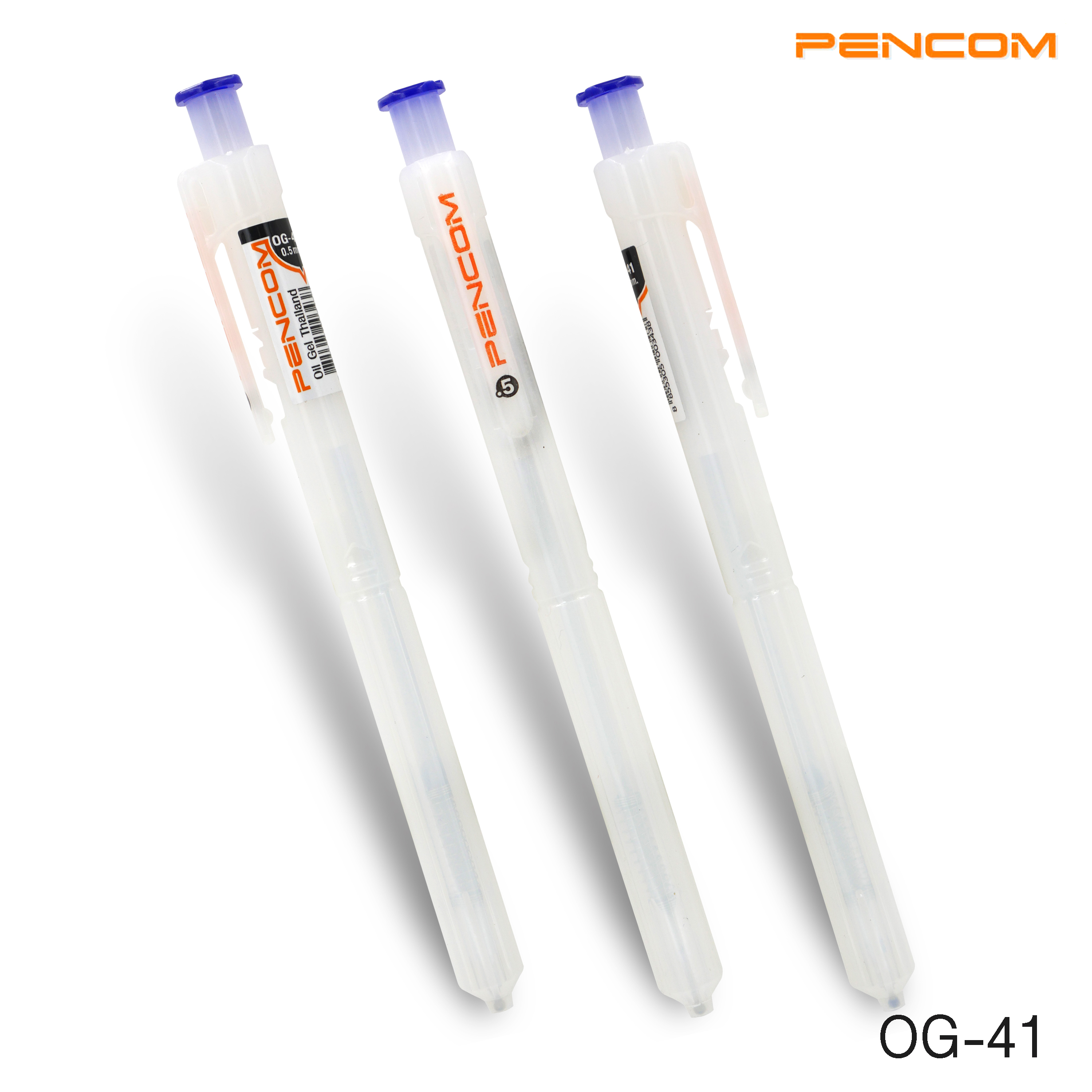 Pencom OG41-BL ปากกาหมึกน้ำมันแบบกดหมึกน้ำเงิน(รับใบเสร็จรบกวนแจ้งในแชท)