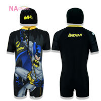DC ชุดว่ายน้ำเด็ก swimwear ชุดว่ายน้ำเด็กลายการ์ตูน ซุปเปอร์ฮีโร่ แบทแมน BATMAN ลิขสิทธิ์แท้ ผ้าคุณภาพดี เด็กโต