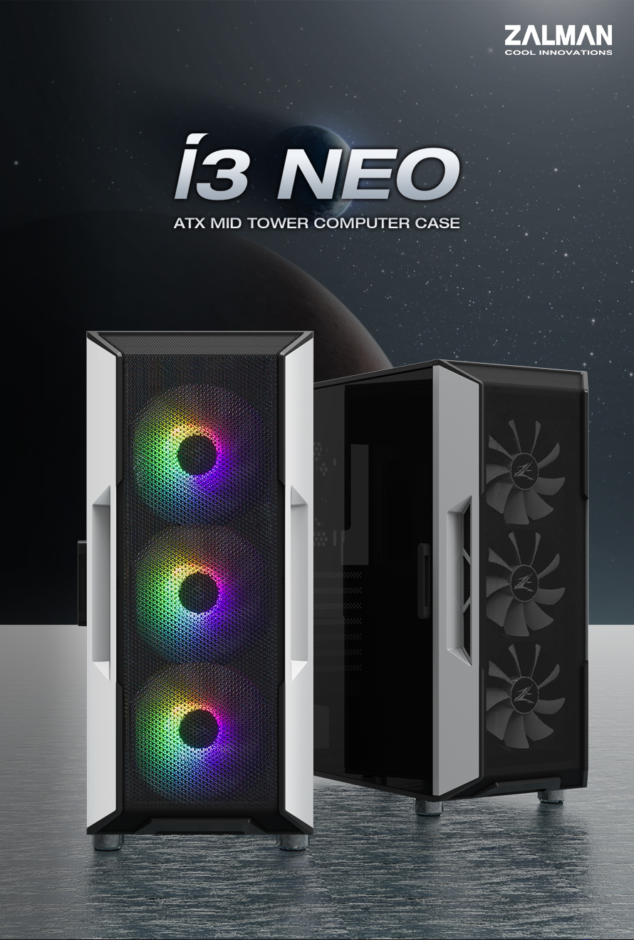 เคสคอมพิวเตอร์ ZALMAN i3 NEO TG ATX Mid Tower Computer Case Pre Installed RGB Fan ราคา 1,890 บาท*ส่งฟรี