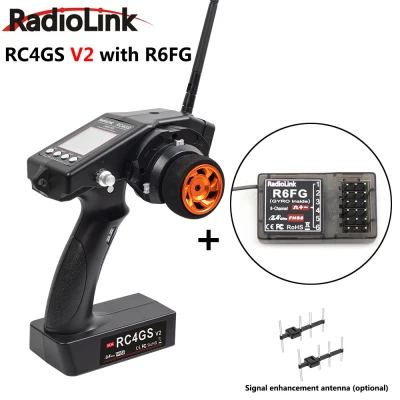 New RadioLink RC4GS V2 รีโมท วิทยุบังคับ 2.4G 4CH RC Transmitter with R6FG Gyro Inside Receiver for RC car RC Boat รถควบคุมระยะไกล by triangle