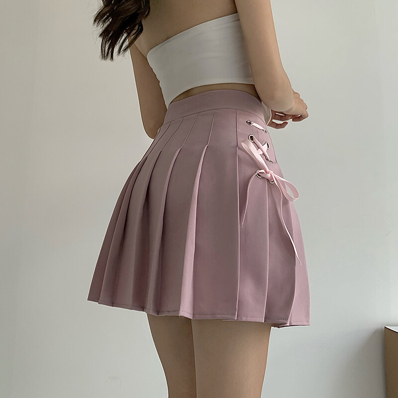 มีให้เลือก 4 สี XS-3XL สไตล์เกาหลี แฟชั่น ผู้หญิง เอวสูง กระโปรง สั้น Skirt ผอมเพรียว กระโปรง พลีท นักเรียน กระโปรงเทนนิส ราคา 63 บาท*ส่งฟรี