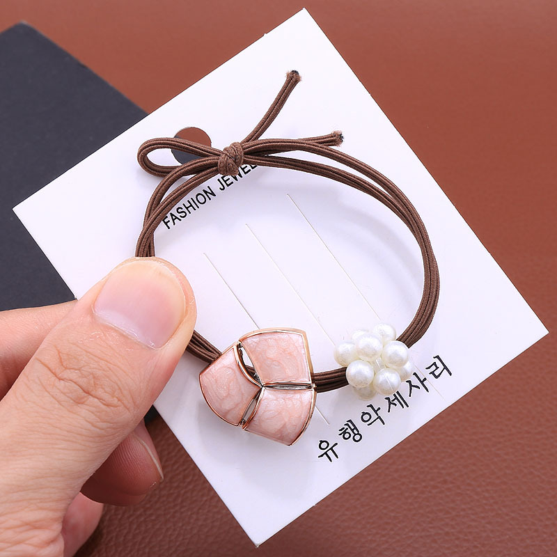 ยางรัดผมมุกแบบเรียบง่ายที่ใส่ผมหางม้าอุปกรณ์เสริมผมยางรัดผม   Simple pearl elastic hair band ponytail holder hair accessories head rubber band