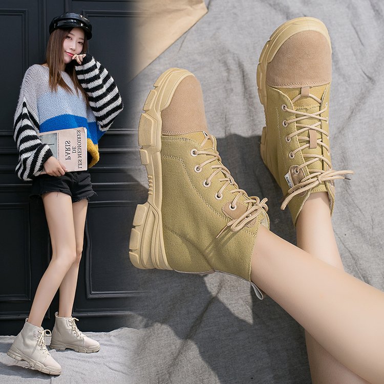 Fashion Boots รองเท้าบูทส้นสูง ผูกโบว์ สไตล์เกาหลี