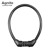 Agnite สายล็อคจักรยาน สายล็อครหัส4ตัว สายล็อคอเนกประสงค์ ตัวล็อก ป้องกันขโมย สายเคลือบ PVC น้ำหนักเบา แข็งแรง แบบพกพา Cable lock