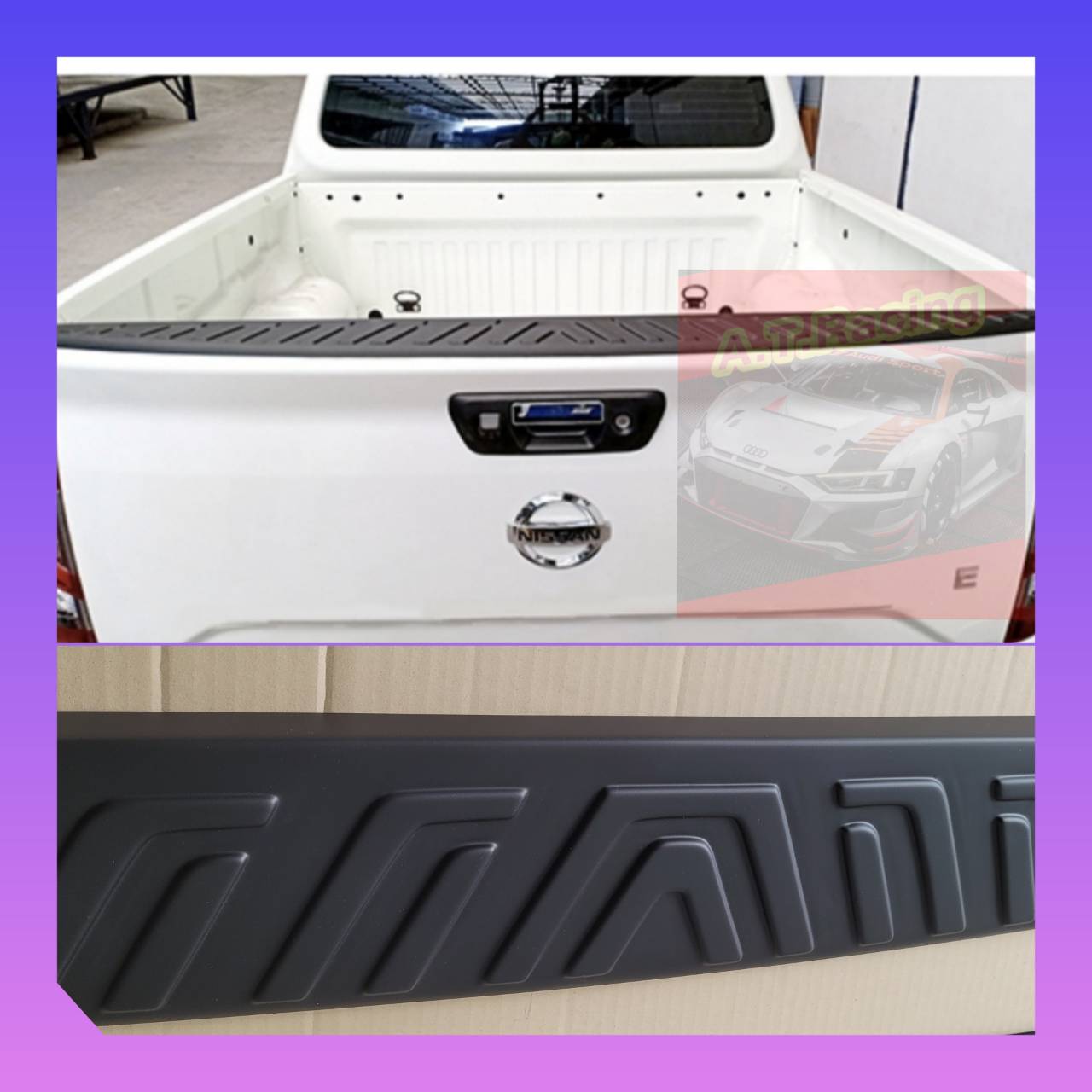 กันรอยขอบกระบะท้าย ขอบไลเนอร์ฝาท้าย สีดำด้าน นิสสัน นาวาร่า ปี2021 2022 2023 ล่าสุด All New Nissan Navara เฉพาะรุ่นที่ไม่มีขอบไลเนอร์ ราคา 1,350 บาท*ส่งฟรี