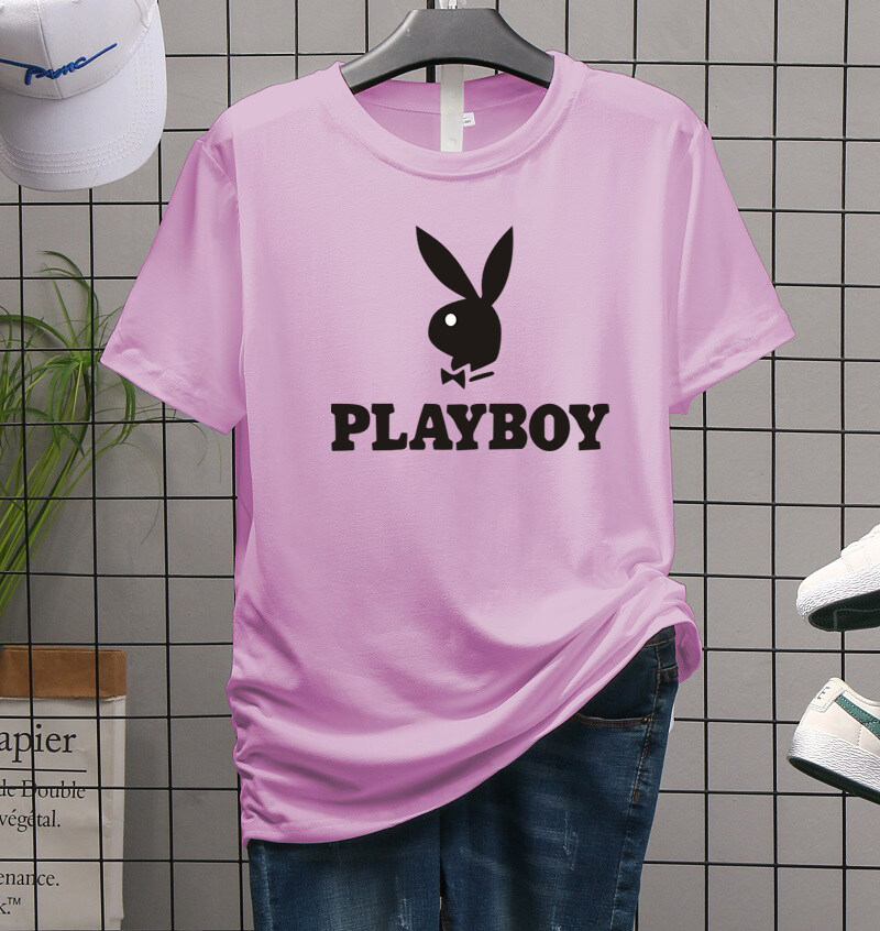 เสื้อยืดลาย Playboy เสื้อทีเชิ๊ต เสื้อยืดคอกลมแฟชั่นunisex เสื้อแขนสั้นใส่ได้ทั้งผู้หญิงและชาย T-4884