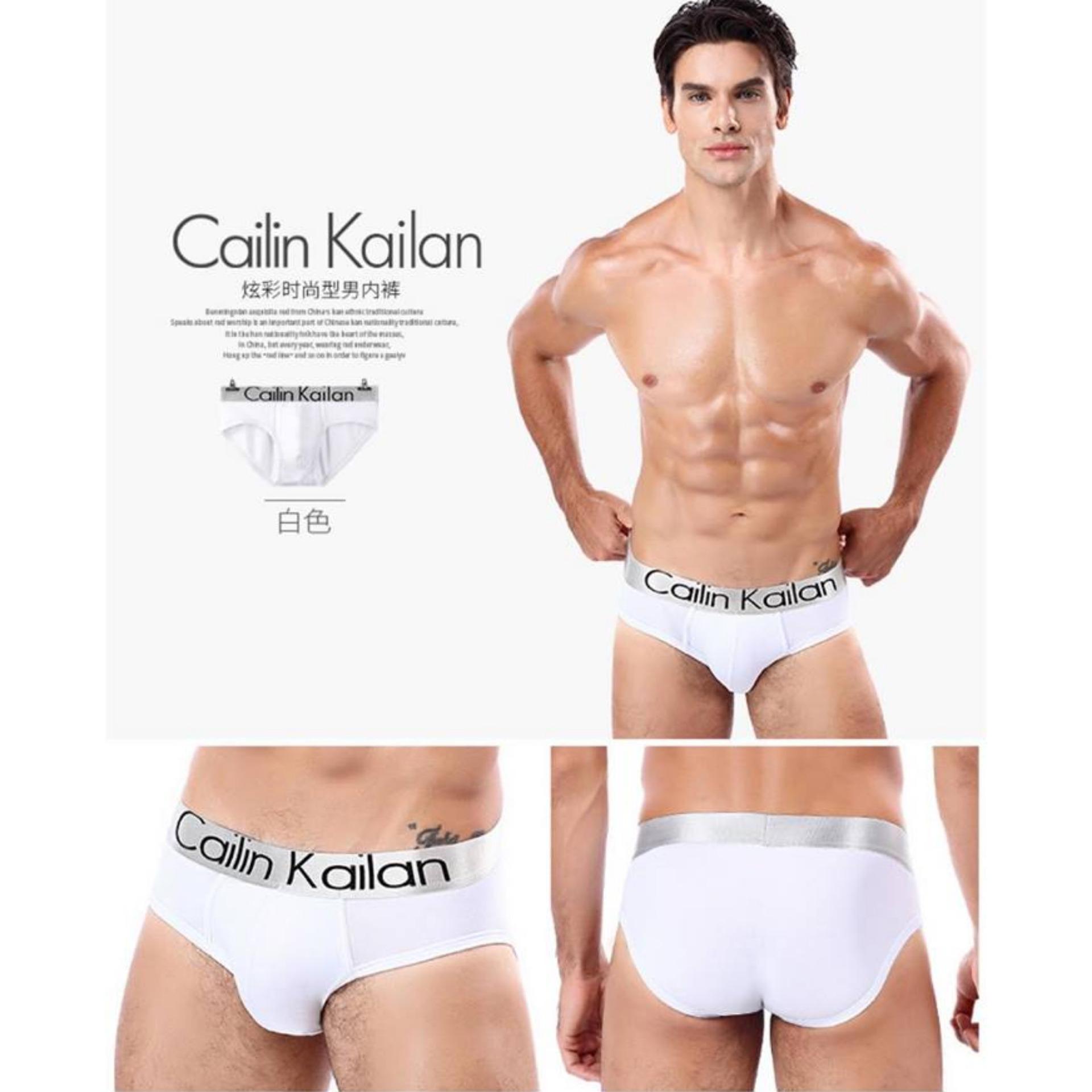 Cailin Kailan  กางเกงในชาย ขอบเงิน  ผ้านิ่มใสสบาย ไม่อับชื่น ถูกที่สุด (ส่งด่วนเคอรี่)