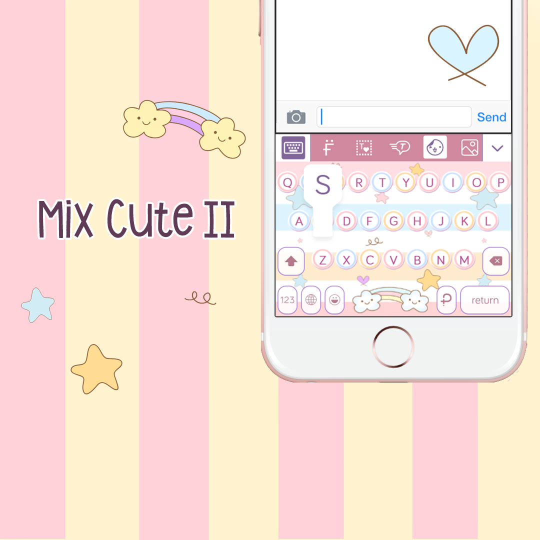 Mix Cute III Keyboard Theme⎮(E-Voucher) for Pastel Keyboard App ราคา 69 บาท*ส่งฟรี