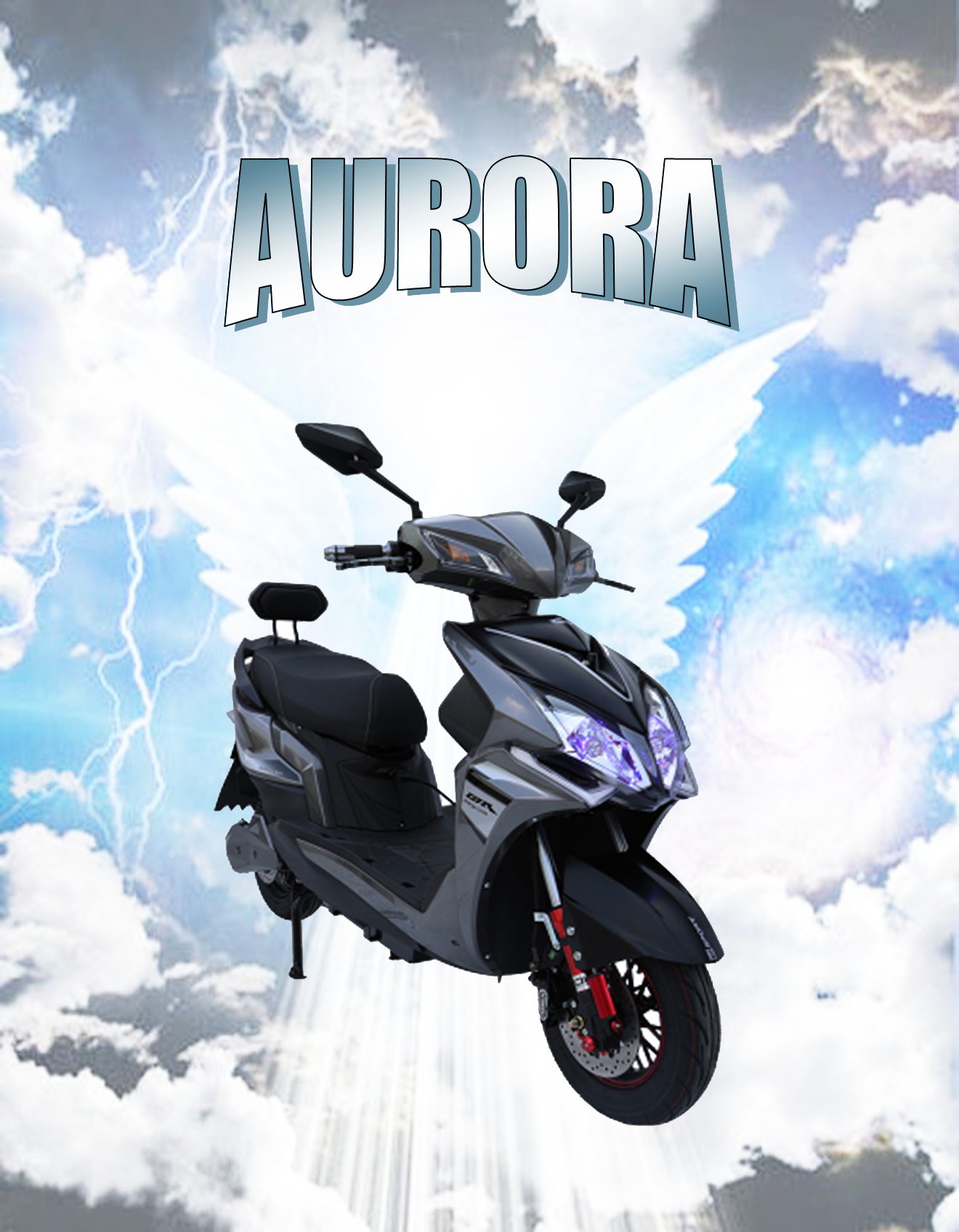 มอเตอร์ไซค์ไฟฟ้ารุ่น AURORA แบตเตอรี่ 72V 25Ah. มีประกันมอเตอร์+กล่องควบคุม+แบตเตอรี่ #จัดส่งฟรีกทม.-ปริมณฑล ราคา 26,500 บาท*ส่งฟรี