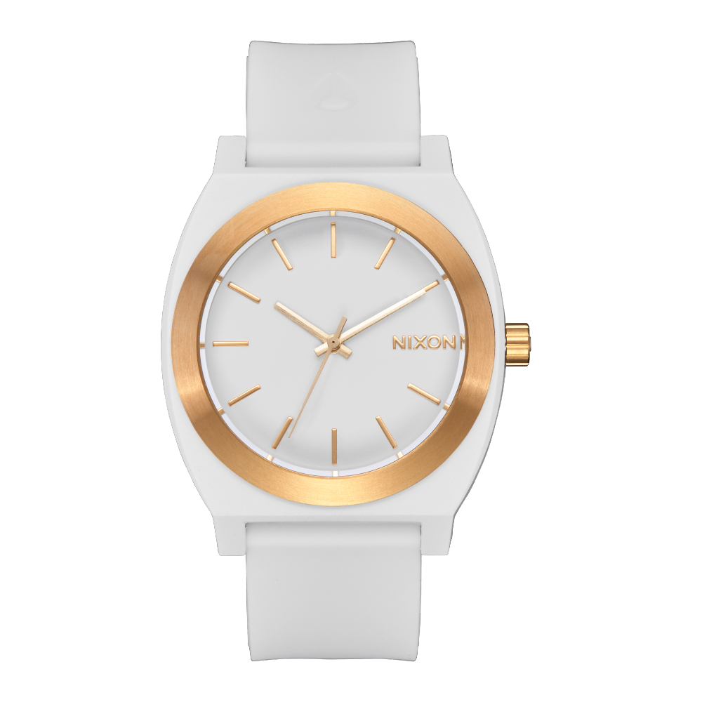 Nixon Time Teller OPP NXA13615169-00 Women's watches, white silicone strap, MatteGo ราคา 2,800 บาท*ส่งฟรี